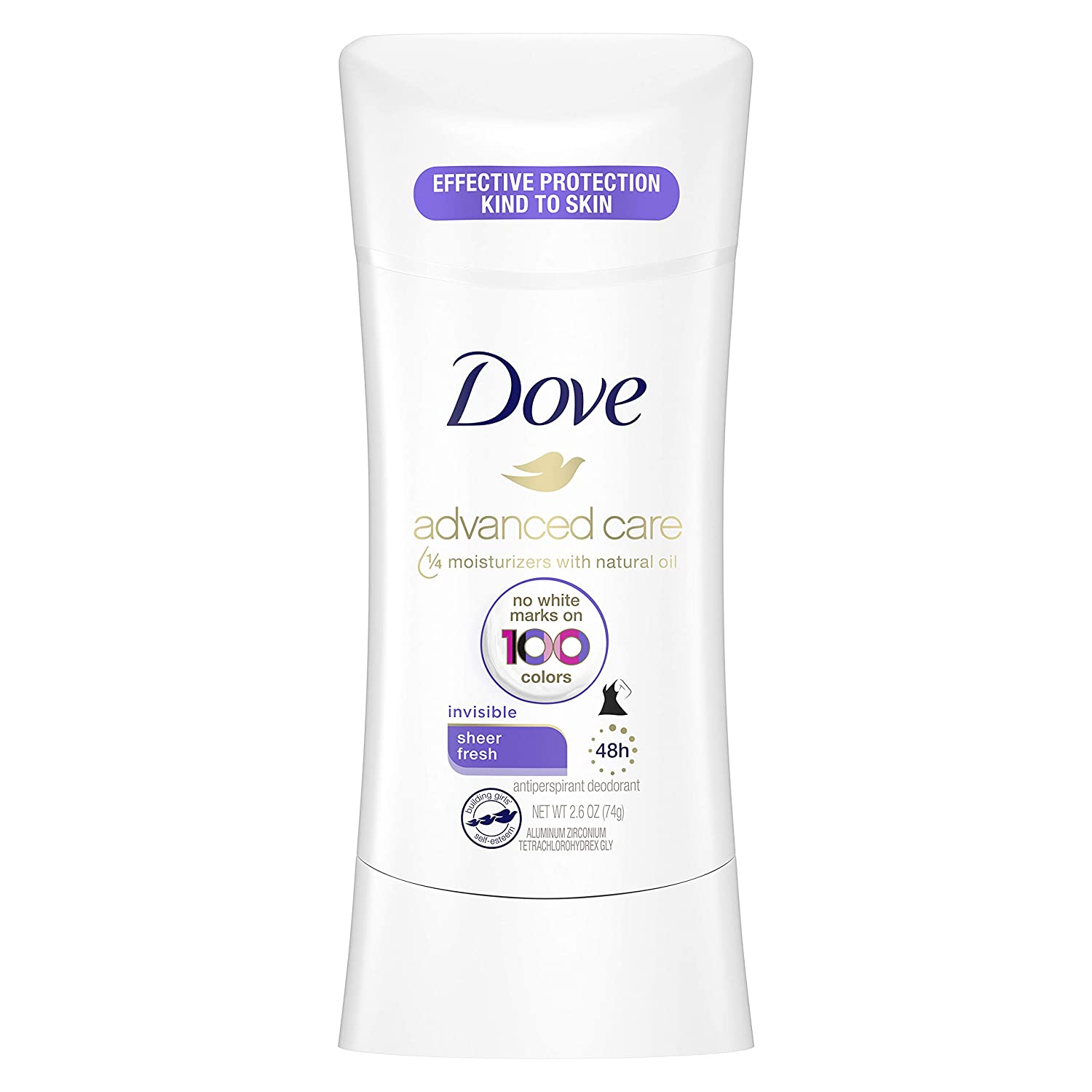 230816075359421_1 Dove Antiperspirant Deodorant Stick No White Marks on 100 Colors Sheer Fresh 48Hour Sweat and Odor Protecting Deodorant for Women oz 4 Count, 2.6 Ounce - Image 1